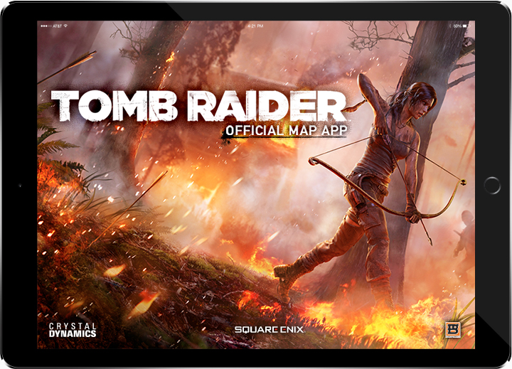 Tomb Raider Map App - iPad